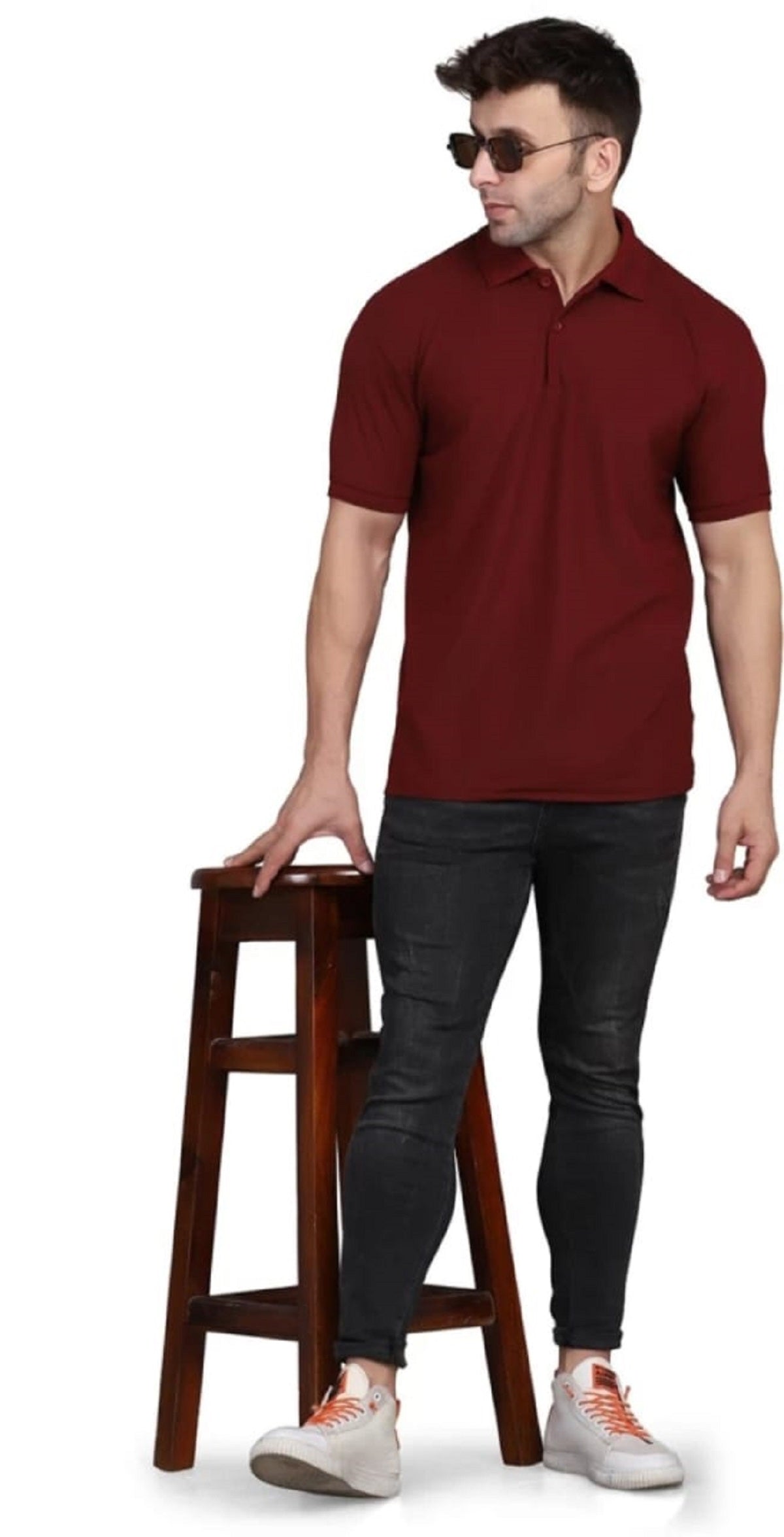 Men's Half Sleeves Polo Neck T-shirt (Pack Of 4)